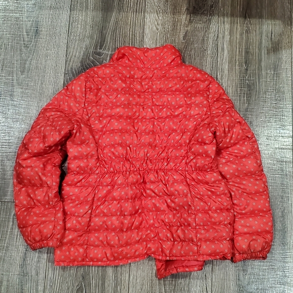 Girls Uniqlo Jacket Size 7-8 Red Kids Puffer Jacket - Picture 3 of 3